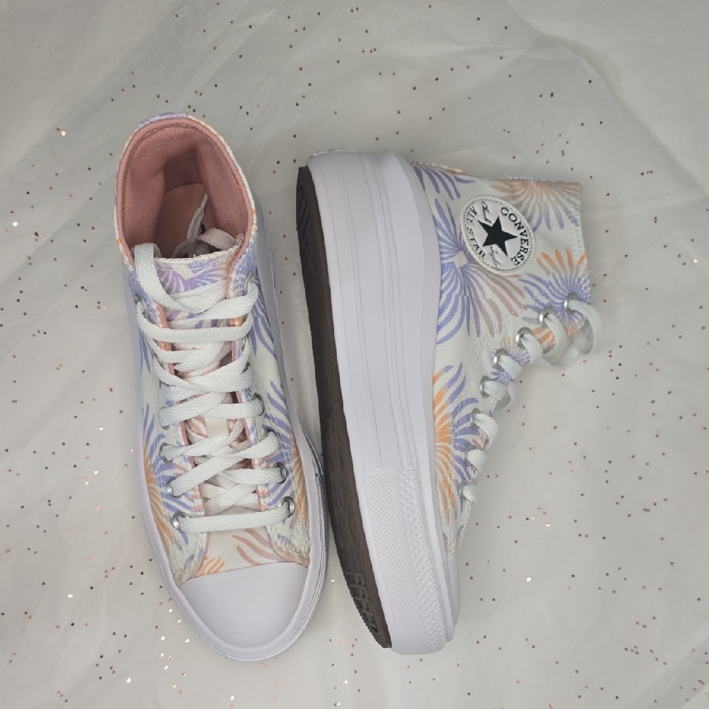 Converse Chuck Taylor  - White, Purple, and Orange Floral